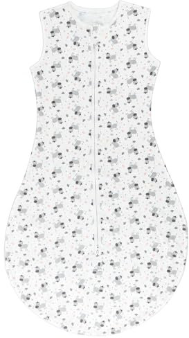 TOGOU2S Sommerschlafsack Baby 0.5 Tog Schlafsack Baby Sommer 100% Baumwolle Sommerschlafsack Baby Atmungsaktiv Schlafsack Einstellbare Länge für Unisex Neugeborene Jungen Mädchen 18-36 Monaten