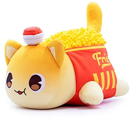 YGMXZL Cat Plush Toys,Squishy Cushion Cuddle Pillow,Meemeows Cat Food Plushies for Home Decoration,Family Friends Kids Gift (Fries)