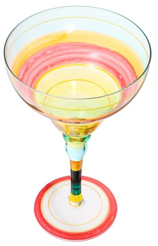 Zerodeko Bicchiere Da Margarita Dipinto Mano Per Cocktail Goblet Elegante Per Feste Matrimonio e Eventi Facile Da Pulire e Comodo Al Tocco