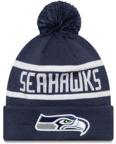 Seattle Seahawks Unisex Knit Medium Beanie-Mütze, Dk Blue, Einheitsgröße EU