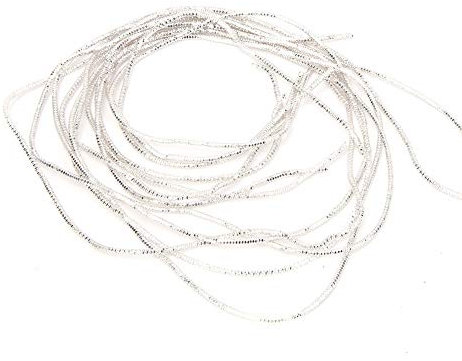 Ausla Hilo de Bordar, Alambre de Cobre, Alambres de Lingotes Franceses, Costura Manual, Hilo de Bricolaje para Cuentas de Perlas, Fabricación de Joyas, Bordado y Manualidades (SILVER)