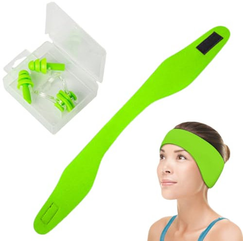 Diadema impermeable, tapones para los oídos y clip para la nariz, tapones para los oídos para piscina de niños, diadema ajustable para nadar