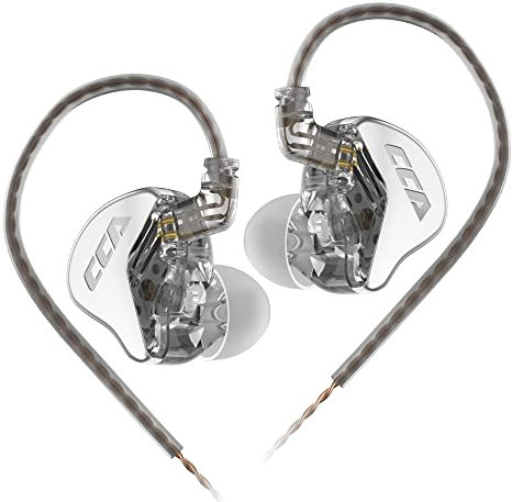 Keephifi CCA CRA In Ear Monitor Auriculares IEM con Cable,Diafragma ultrafino de 3.8μ mejorado Casco Gaming,Graves Profundos,Resina de alta transparencia DJ Earphone hifi para Cantante,Stage,Escenario