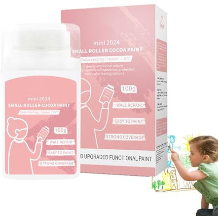 Wandreparatur RollbüRste, 100g Wandfarbe Weiß Roller, Wandreparaturroller Farbe, Wand Reparatur Rollbürste, 2 In 1 Wandfarbe Ausbessern Weiß Für Küche Schlafzimmer Wohnzimmer