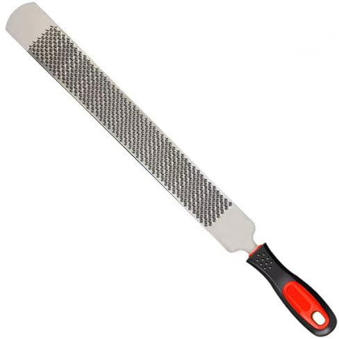 Träsko, hanteringsfil, ergonomisk träskorpa, träfil, med handtag, kolstål, dubbelsidigt, med handtag, för reparation av hästskor, tandvässning