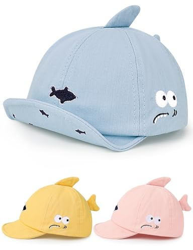Becellen Gorra de Béisbol para Bebé, Gorro Sol de Algodón Bonita Sombrero de Verano Ajustable para Bebés Niños y Niñas de 3 a 12 Meses