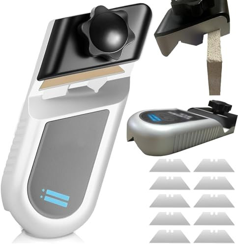 Raboteuse à chanfreiner en alliage d'aluminium pour plaques de plâtre à 45°, chanfrein en V manuel et outil de coupe de plaques de plâtre avec 10 lames, rabot manuel pour menuisiers