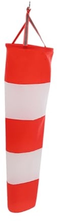 HOODANCOS Manga de Viento Reflectante para Exteriores y Jardín, Resistente al Agua, Tela Oxford 100 Cm, Color Rojo y Claro, Señalización Direccional para Decoración y Advertencia al Aire