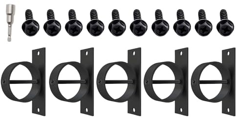 NVOQILIN 5 supporti per corde con viti a croce per fissare anelli per corda staffe in acciaio inox morsetti per corde