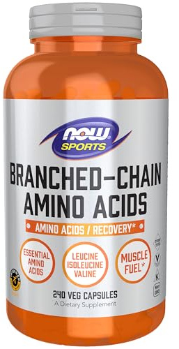 NOW Foods Sports Nutrition, Branched Chain Amino Acids, With Leucine, Isoleucine and Valine, 240 Veg Capsules