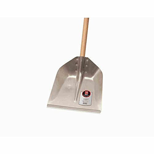 Favorit Hallenser Randschaufel ohne Stiel | Schaufelblatt aus Leichtmetall 340 × 325 mm, mit Schutzkante & hochgezogener Schulter für mehr Füllvolumen | 6-Fach genietete Dülle, robust & langlebig