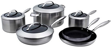 Scanpan CTX 10-teiliges Kochgeschirr-Set | 5-schichtige Konstruktion | Langlebige Antihaftbeschichtung | Für alle Herdarten inkl. Induktion | Ofenfest