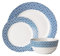 Avie Casablanca Dinner Set, 12-Pieces - Blue