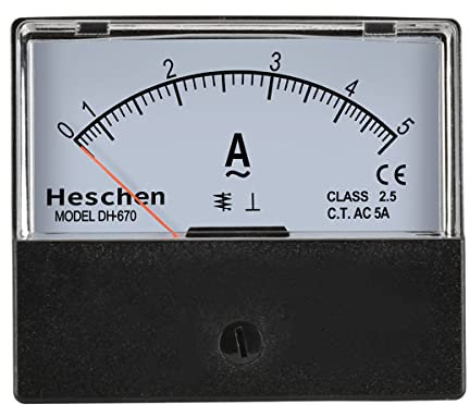 Heschen Rectángulo Panel montado corriente Medidor medidor Amperímetro Dh-670 AC 0–5 A Clase 2,5 CE enumerados