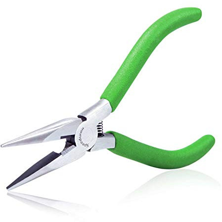 SPEEDWOX Spitzzange 14cm Mini Schmuckzange mit glatten und flachen Backen Präzisionswerkzeug für die Schmuckherstellung Professionelle Perlenzange