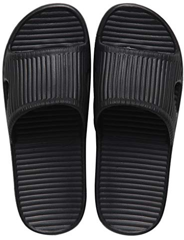 JoWebb Unisex Slip On Slippers for Women/Men Non-Slip Light Weight Flat Slide Sandals Shower Sandals House Soft Flip Flop Shoes for Indoor Home Garden Bathroom Poolside