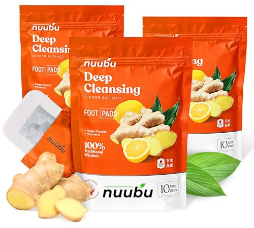 Nuubu Ginger Foot Patches 30 Pcs Natural Foot Pads