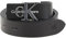 CK Jeans Damen Gürtel Monogram Hardware 3.0 cm Ledergürtel, Schwarz (Black), 85 cm