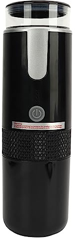 Asixxsix Tragbare Kaffeemaschine, Kabellose Wiederaufladbare Espressomaschine Vom Typ C, Mini-Handkaffeemaschine mit 1200-mAh-Akku, 160-ml-Wassertank, für Reisen und Camping