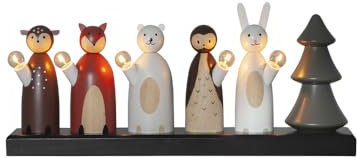 LED Kerzenleuchter Holzleuchter (Forest Friends)