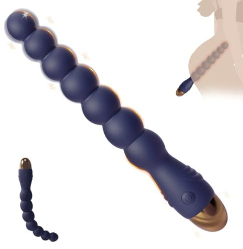 BDSMYEE Analvibrator mit 7 Analkugeln,Analplug Buttplug Vibrator mit 10 Vibrationsmodi,Prostata Stimulation Anal Toys Analspielzeuge erotisches Sexspielzeug für Paare extrem sex (Lila)