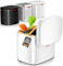 Seau à compost en acier inoxydable pour cuisine, poubelle à suspendre avec couvercle, bac à compost de 4 l pour le plan de travail, bac à compost sous l'évier ou support mural pour cuisine (blanc mat