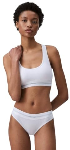 Calvin Klein Cotton Modal Stretch Rib Bikini - QF8022 (White, XS)