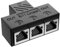 SinLoon RJ11 Coupler RJ11 Female to 3 Female 6P6C Telephone Inline Coupler Telephone Extension Adapter for Landline Fax Machine (1 to 3)
