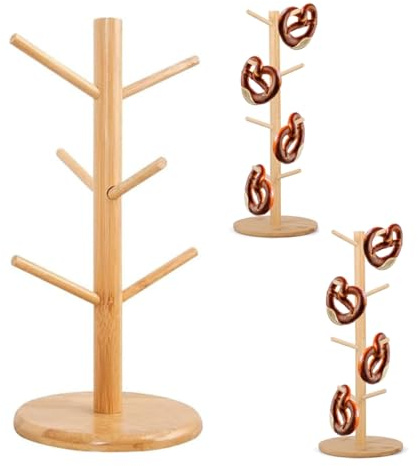 Porte-tasses, Porte Tasse, Support Tasse, Porte Mug, Aussi Support Saucisson ou Bretzel, Arbre à Tasse, Naturel