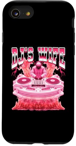 Tocadiscos DJ's Wife Disc Jockey Estilo Bootleg de los 90 Carcasa para iPhone SE (2020) / 7/8