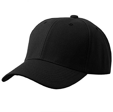 Yuson Girl Cappello Unisex del Cotone Berretto da Baseball delle Ragazze dei Ragazzi Snapback di Hip Hop Cappello Piatto, Cappello Uomo (AA-Nero)