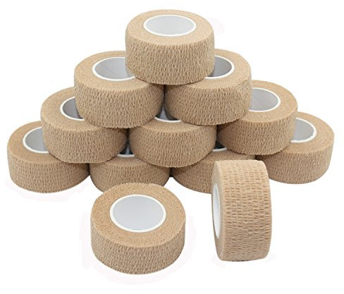 STpro Selbstklebender Verband Tape Fixierverband Selbsthaftende Bandage Tape Haftbandage 2,5cm x 12 Stück Haut Cohesive Bandagen Pferd Selbstklebende Binden Verband Elastischer Verbände Kohäsiv