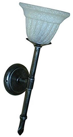 Lampada da parete in ferro battuto - Applique torcia