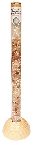 Set de piedras preciosas Harmony Balance: varilla de piedras preciosas para agua potable, 25 cm con soporte de varilla de madera de haya Ø 6 cm