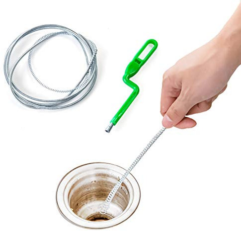 Acoser Spirale de Nettoyage pour Tuyau 2 m avec manivelle – soudage respectueux de l'environnement – Réchauffement des Clous durs/système de vidange/Tuyau de Nettoyage Spirale/dévidoir