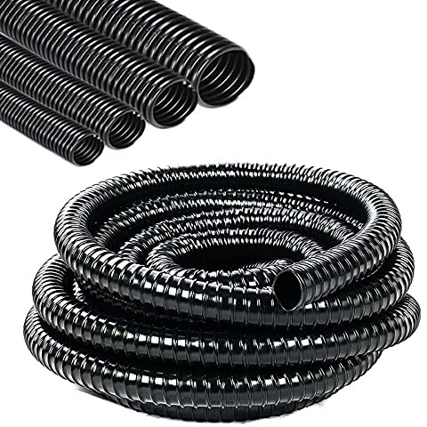 INMOZATA Pond Hose Pipe 20mm 25mm 32mm 38mm Internal Water Butt Pipe Hose Corrugated Flexible PVC Garden Hose Pipe for Fish Fountain Pond Filter Pump Tubing Hose(2M, 25mm)