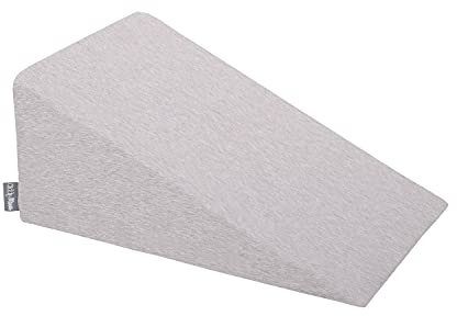 KiddyMoon Aire De Jeux en Mousse pour Enfants Modulable Développement Créatif Housse Amovible Jouet Sensoriel pour Motricité Et Imagination, Élément Pente, Gris Clair