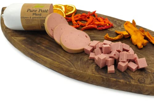 Paw Natural Salchichas para perros resistentes a los cortes, Comida Perros | 3 x 400 g salchichas de caballo | sin gluten ni cereales | de carne fresca de animales sanos (caballo)