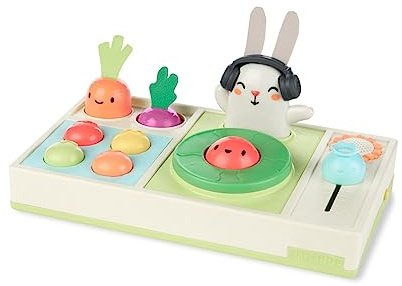Skip Hop Baby Musical DJ Set Toy with Lights, Songs, Sound Effects, and Soft Textures, Farmstand Let The Beet Drop DJ Set (9M919210)