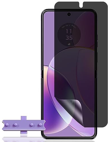 Jewloofa TPU Privacy Pellicola Protettiva per Motorola Moto Razr 40, 1 Pezzi Privacy Pellicola Protettiva, Senza Bolle, con Strumento Installazione Protezione Schermo per Moto Razr 40
