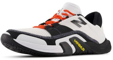 New Balance Men's Minimus TR V2 Cross Trainer, White/Black/Neo Flame, 11.5 M