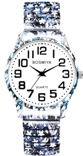 OIDEA Reloj Elástico Boho Mujer: Relojes Redondo de Cuarzo Analógico para Señora Escala Números Arábigos Grandes Claros y Fáciles de Leer Correa de Aleación - para Ocio Negocios Regalos
