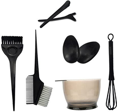PLAFOPE Set de Tinte Cabello de 8 Piezas Pincel y Cuenco, Herramientas de Pp y Nylon Fáciles de Usar para Coloración Cómoda en Casa o Salón
