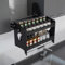 BOGDTF Schrank Pull Down Regalsystem Küchenwand Schieberegal Schrank Lagerung Oberschrank Pull Down Regal