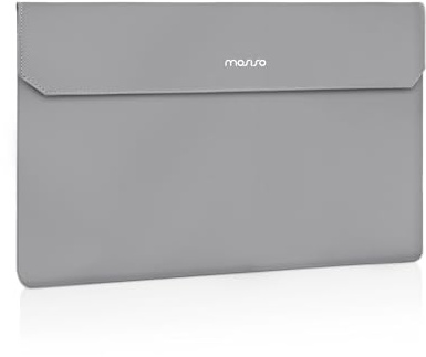 MOSISO Housse pour Moniteurs Portable 16,1 Pouces,Sac D'affichage pour Ordinateur Portable avec Poche Avant,Étui en Cuir PU pour Moniteur de Voyage 15,6-16,1 Pouces,Gris