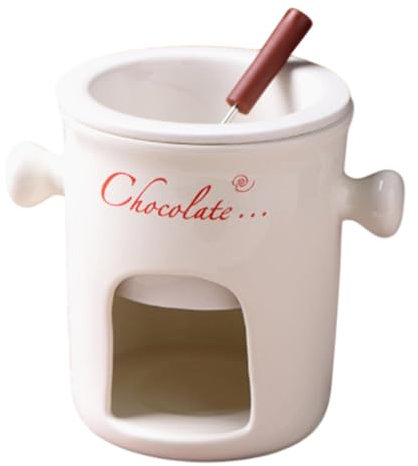 Pot à fondue au chocolat, tasse à fondue au chocolat, Caquelon à fondue en céramique pour faire fondre le fromage, Tasses à fondue compactes pour le thé de l'après-midi, les plages, les fêtes, les buf