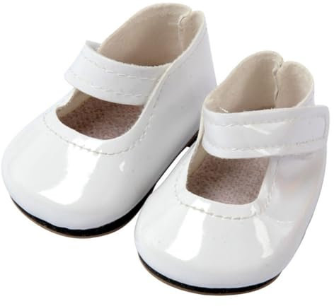 XIANMY Doll Shoes Leather Shoes Canvas Shoes Boots Casual Shoes for 45cm Baby Dolls 18 Inch Girls Doll Dress-Up Accessories Christmas Birthday Party White