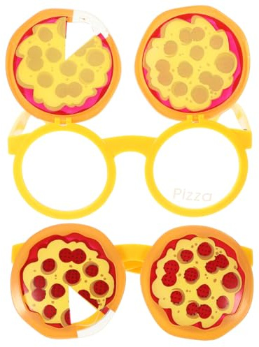 Garneck 2stücke Pizza Brillen Lustige Party Accessoires Für Cosplay Foto Requisiten Und Veranstaltungen Für Unvergessliche Feiern