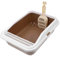 HEMOTON Box Pet Cat Litter Box Splash Cat Toilet Tray Durable Sand Scoop Included for Home Use Safe and