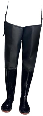 Gralara Waterproof Thigh Waders for Men And Women with Attached Boots, 45